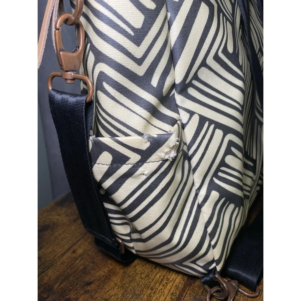 Petunia Pickle Bottom Boxy Neutral abstract Backpack Designer Diaper Bag